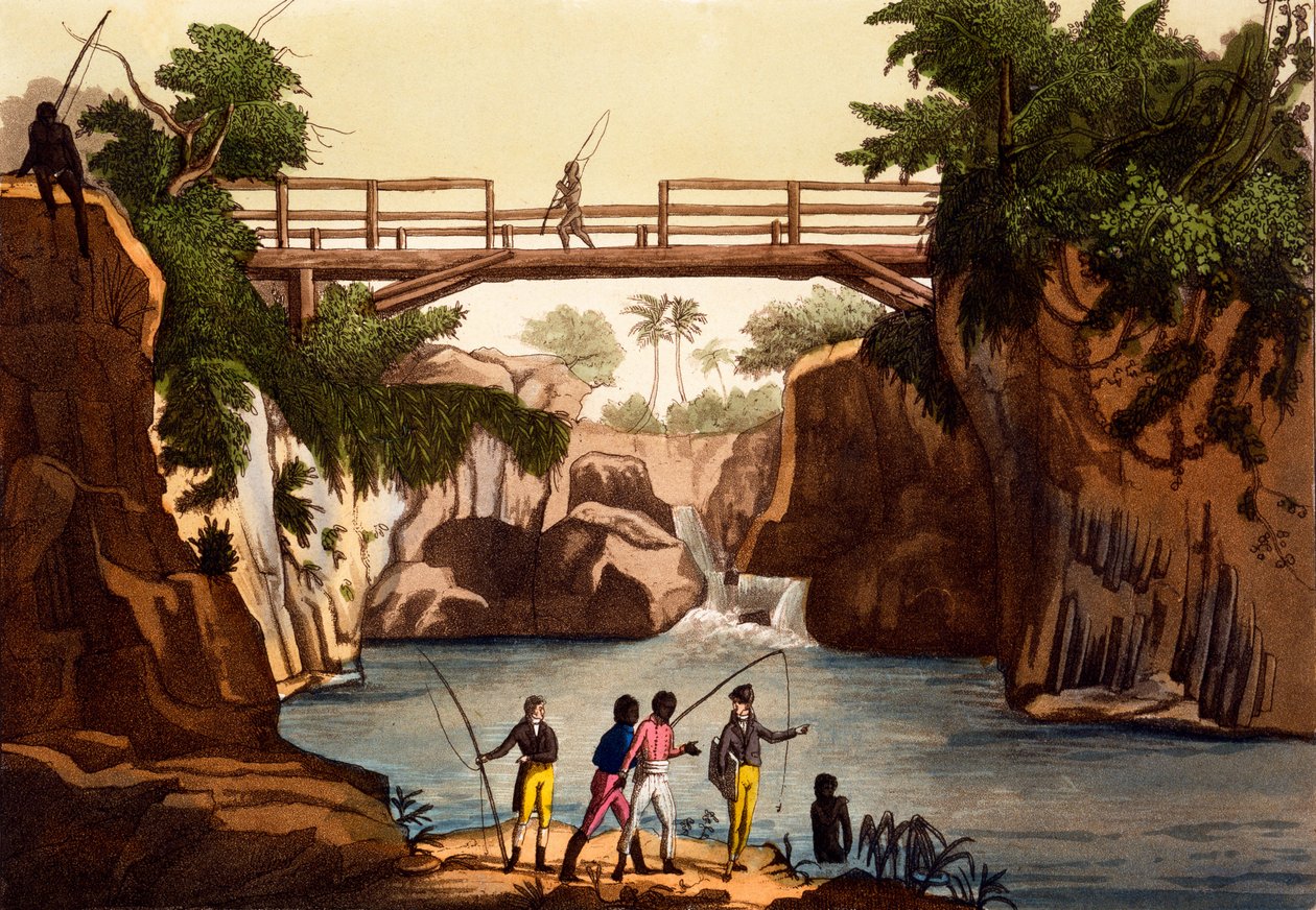 Rivière Roccie près de San Benedetto, île de Madagascar, de Costumi dei... par Giulio Ferrario, vers 1820-30 - Italian School