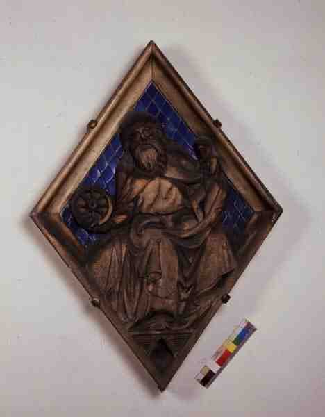 Saturne, carreau en relief du Campanile - Italian School