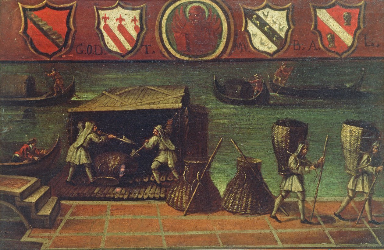 Enseigne de la guilde des porteurs de charbon vénitiens - Italian School