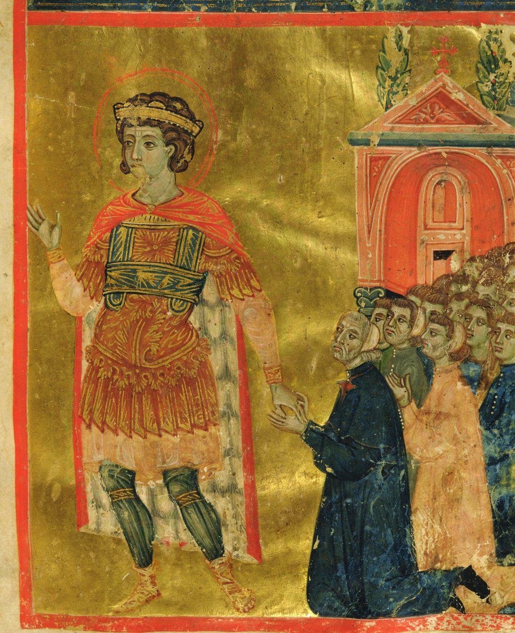 Des frères priant Saint Théodore, d