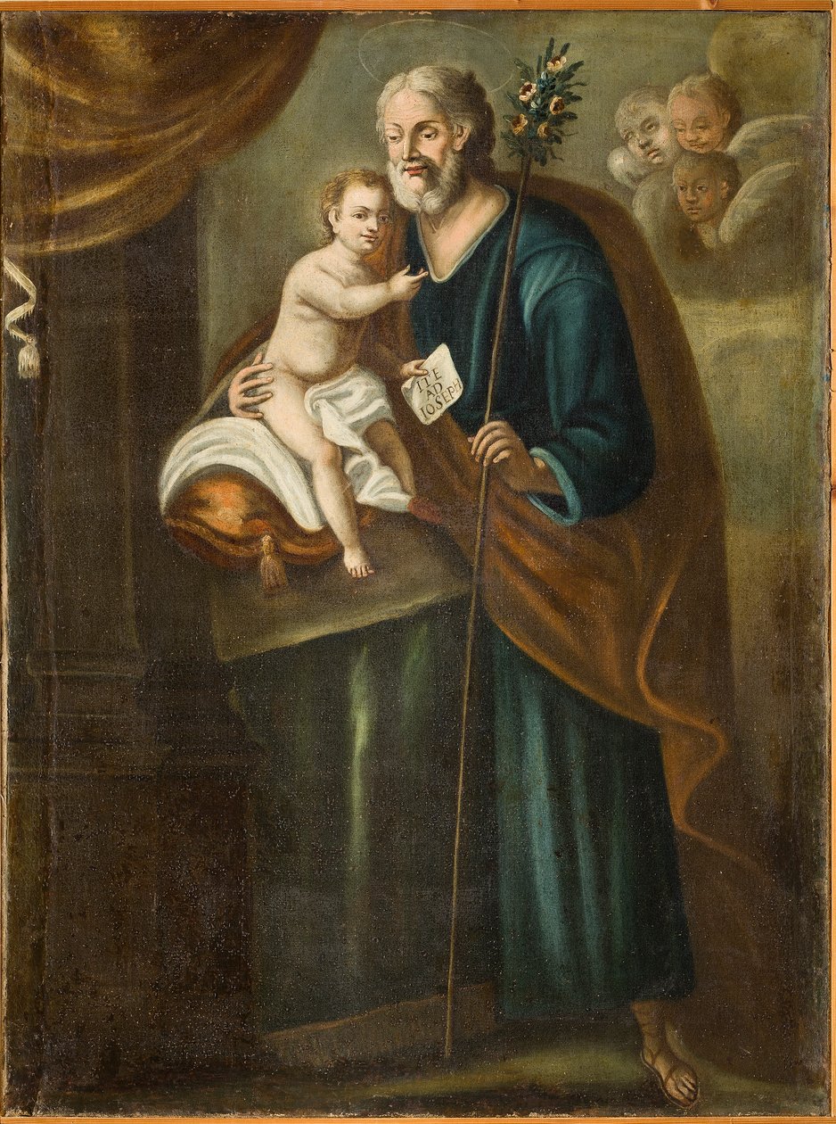 Saint Joseph, première moitié du XVIIIe siècle (huile sur toile) - Italian School