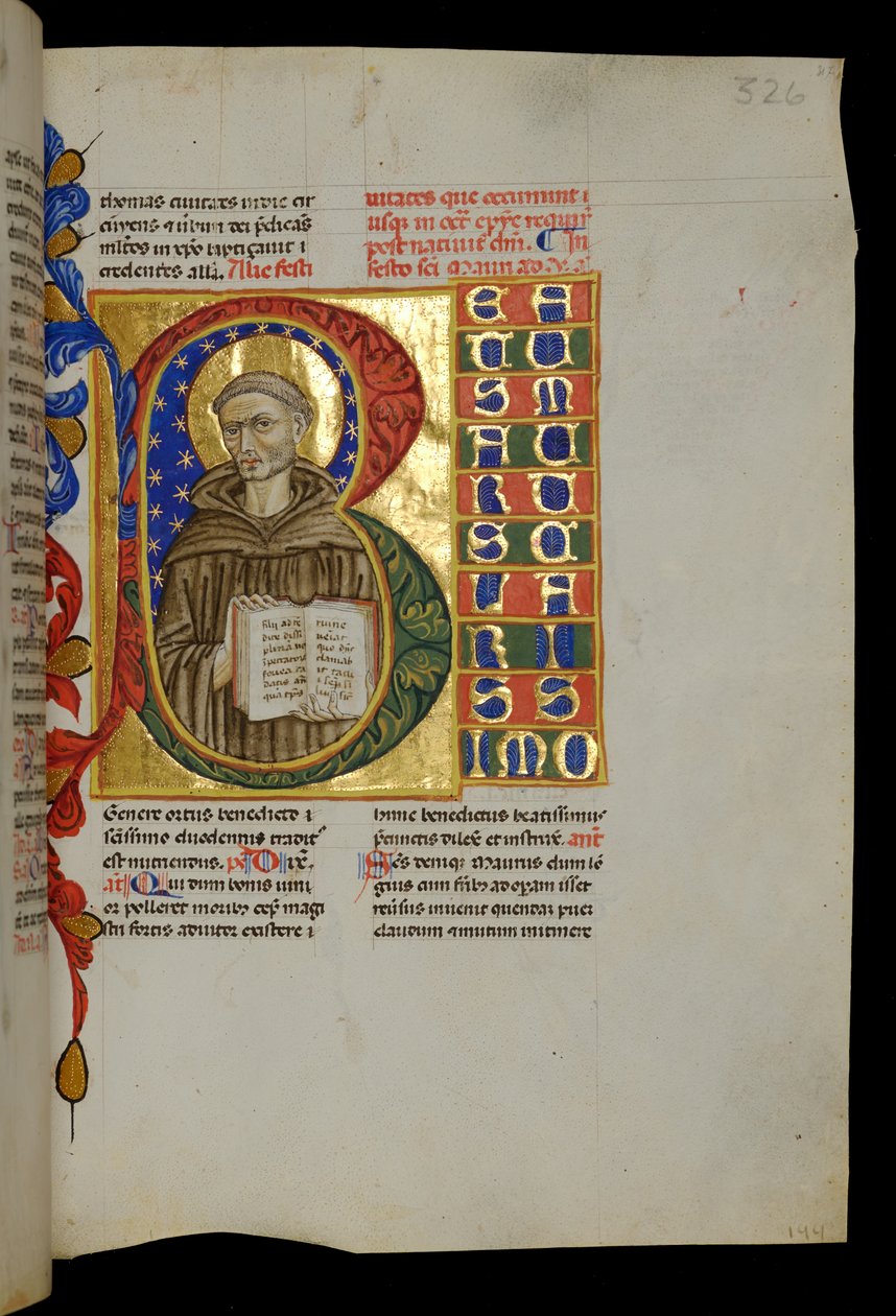 St Maurus à livre ouvert - Italian School