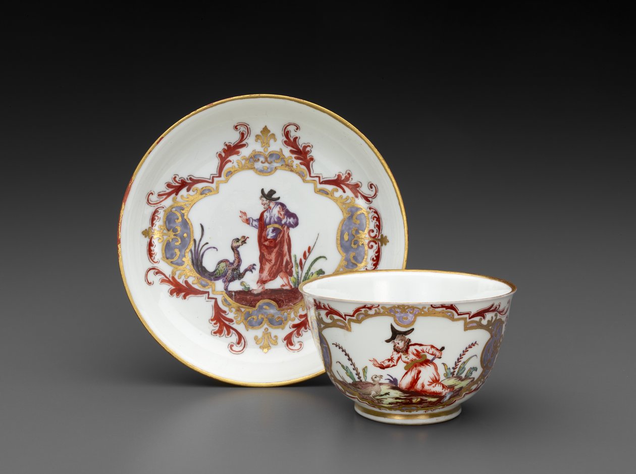 Bol à thé et soucoupe, vers 1755 - Italian School