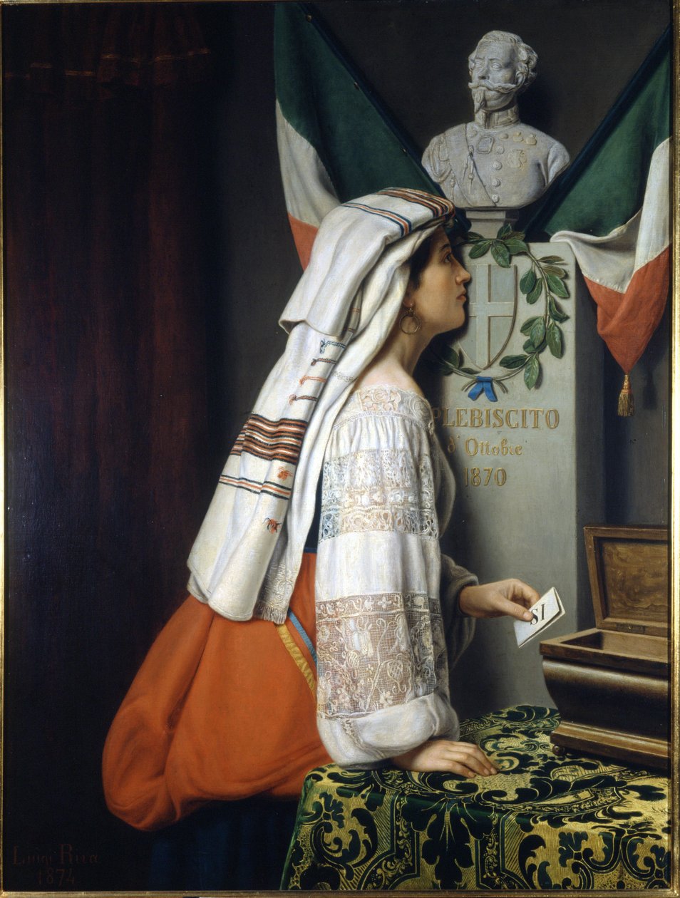 Le plébiscite de 1870. À cette occasion, les Italiens ont voté pour l