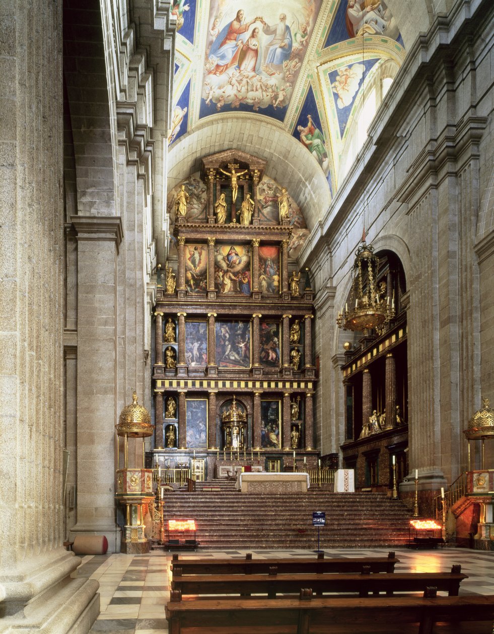 Le maître-autel de la basilique - Italian School