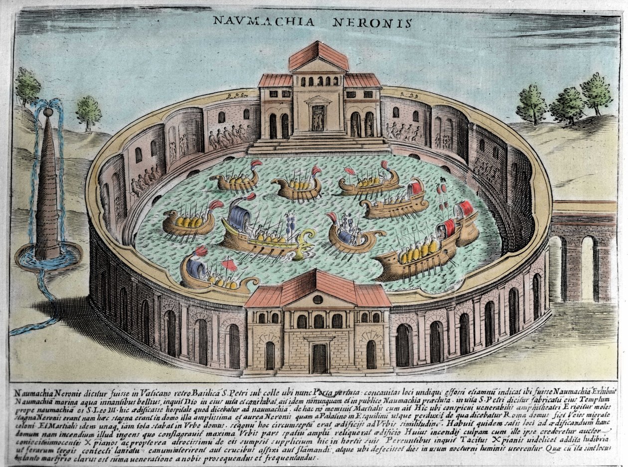 La Naumachie de Néron, représentation d