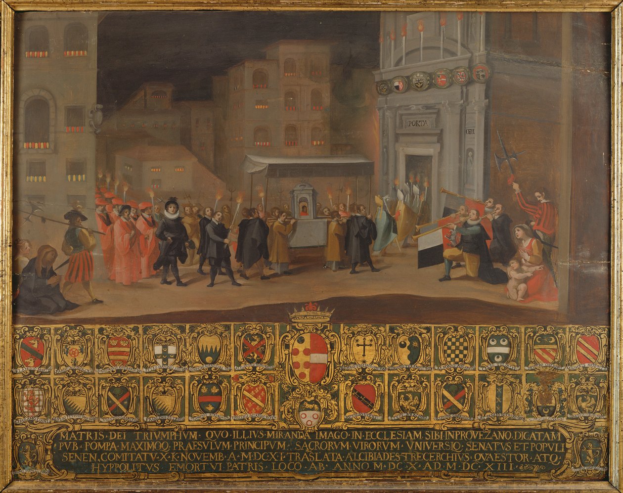 La translation des restes de la Madonna de Provenzano, 1610 - Italian School