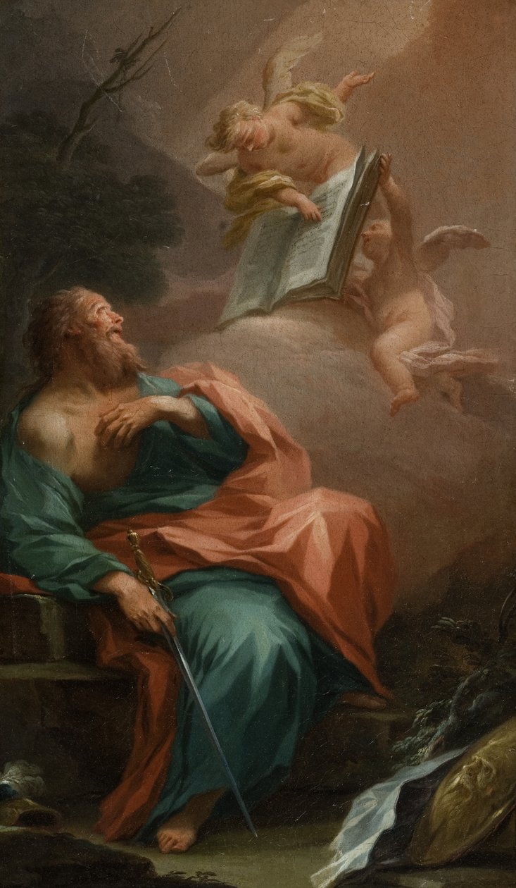 La Vision de Saint Paul - Italian School