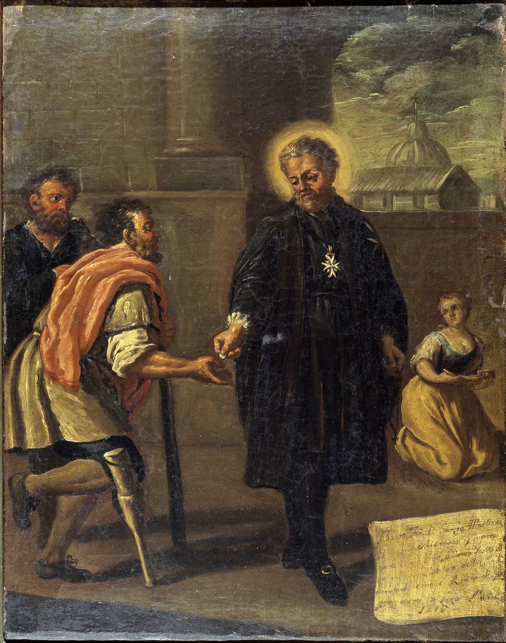 Le bienheureux Garcia Martinez (Garcia Martinez blessé), École napolitaine - Italian School