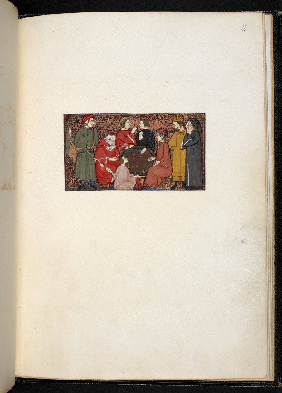 Traité sur les vices et les vertus Add MS 27695 f.12r, vers 1330-40 - Italian School