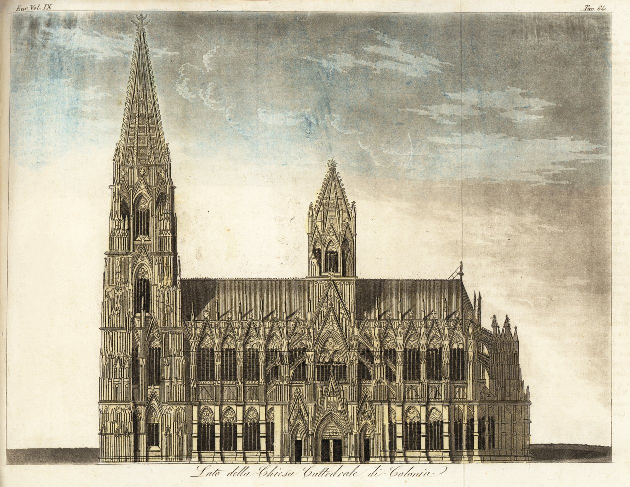 Vue de la cathédrale de Cologne, Allemagne - Italian School