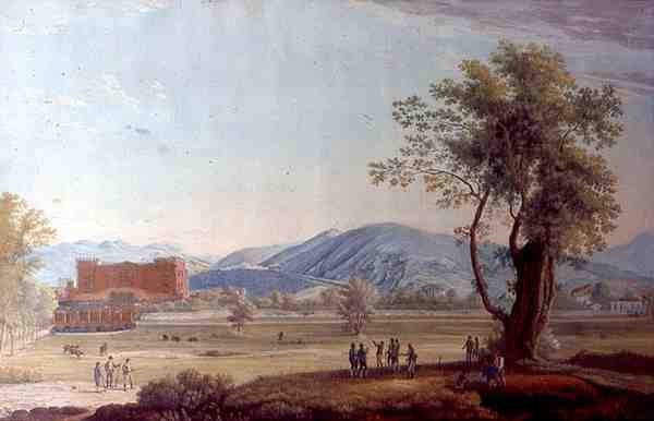Vue de la Villa et du Parc - Italian School