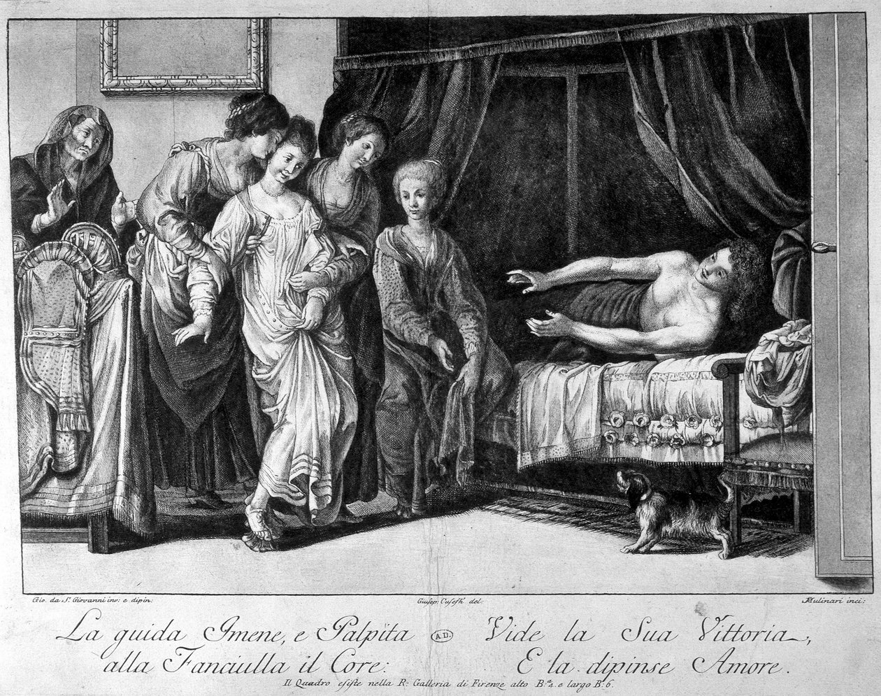 Épouse amenée au lit de son mari (le jour de son mariage ?), Italie, 18e siècle - Italian School