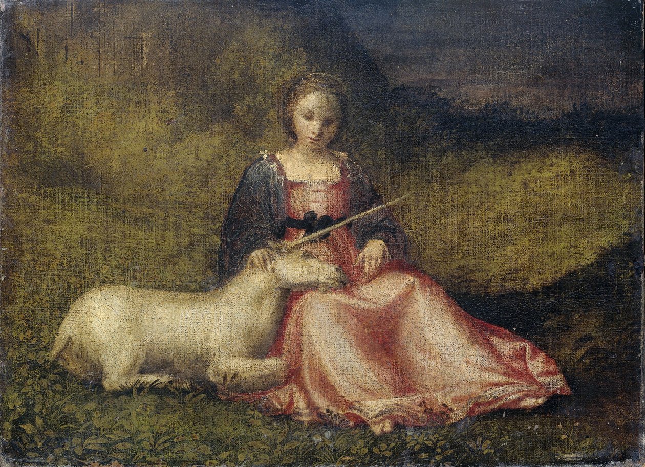 Femme avec licorne, anonyme, c.1510 - Italian School