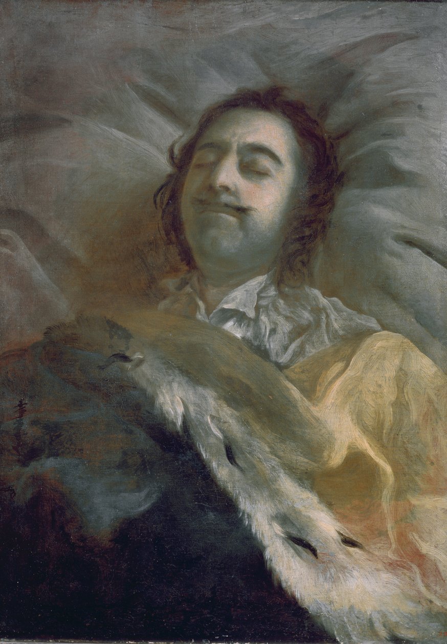 Pierre Ier (1672-1725) le Grand sur son lit de mort, 1725 - Ivan Nikitich Nikitin