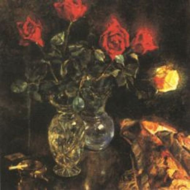Deux vases avec des roses - Ivan Vavpotic