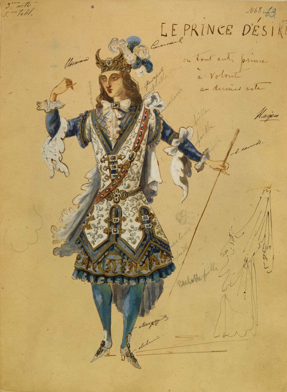 Costume pour le ballet La Belle au bois dormant de P. Tchaïkovski, 1890 - Ivan Alexandrovich Vsevolozhsky