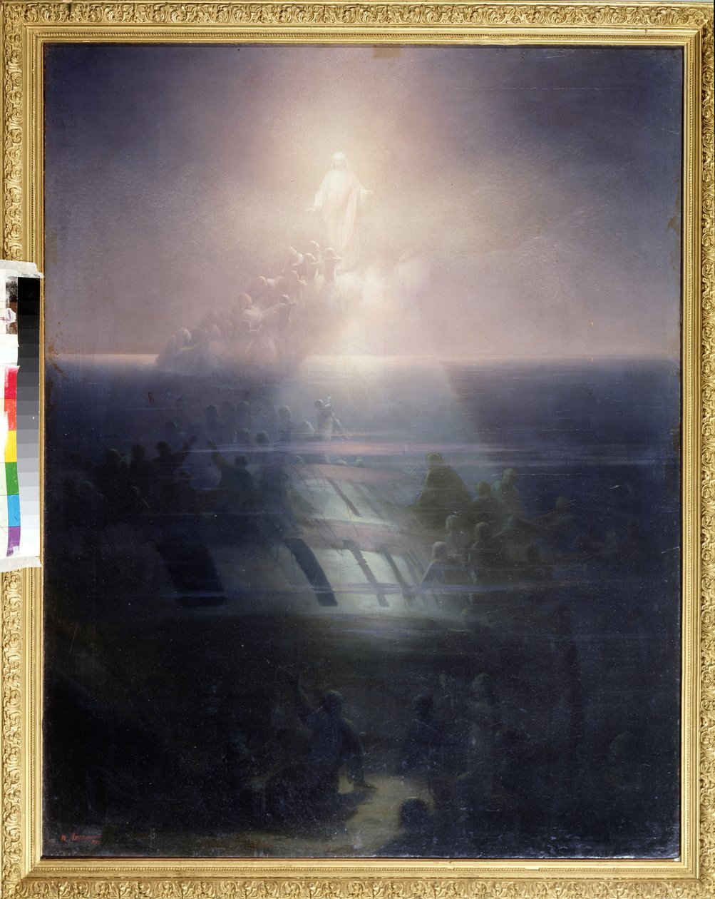 Le navire de 84 canons Lefort, en train de sombrer en 1856 - Ivan Konstantinovich Aivazovsky