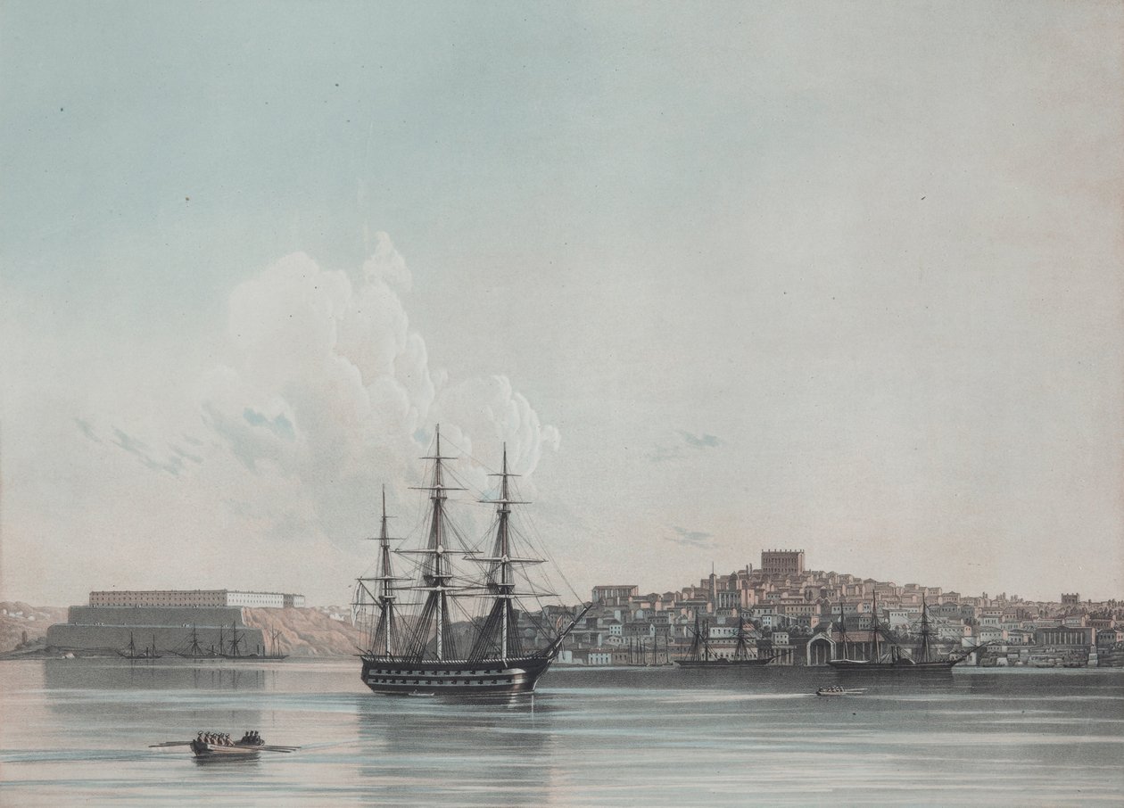 Nouvelles casernes marines et port intérieur de Sébastopol, années 1850 - Ivan Konstantinovich Aivazovsky