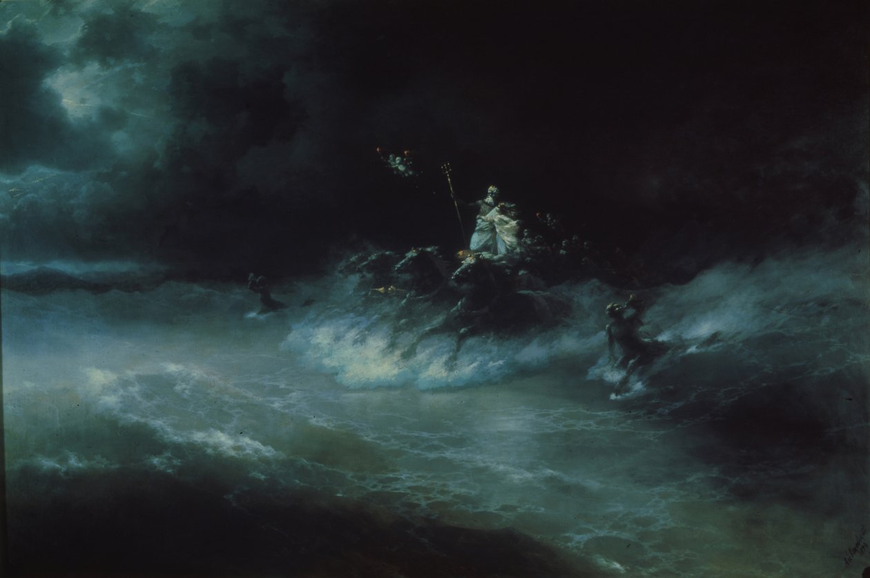 Voyage de Poséidon sur la mer, 1894 - Ivan Konstantinovich Aivazovsky