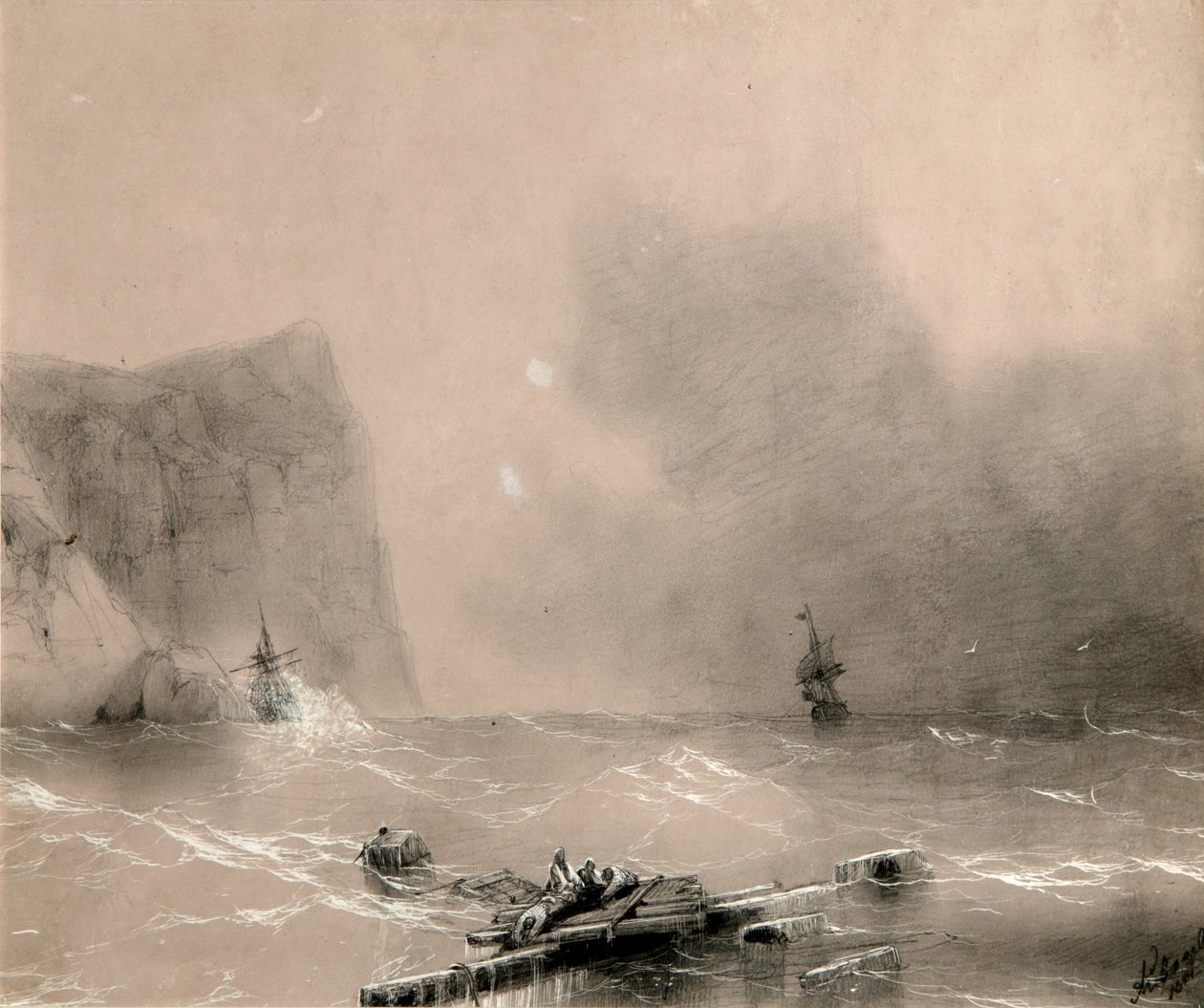 Le désastre de la flotte britannique au large de Balaclava le 14 novembre 1854, 1854 - Ivan Konstantinovich Aivazovsky