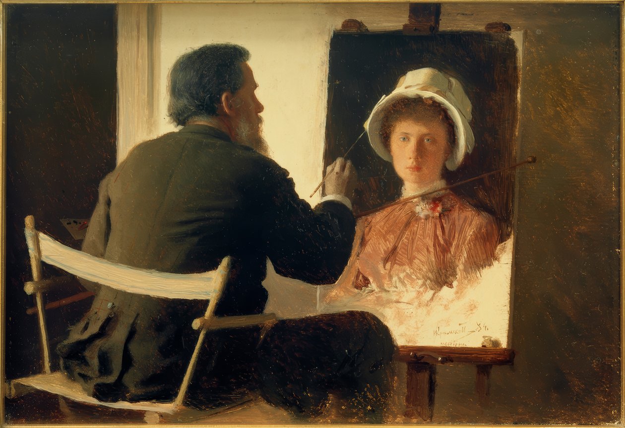 Kramskoi, portraiturant sa fille - Ivan Nikolaevich Kramskoy