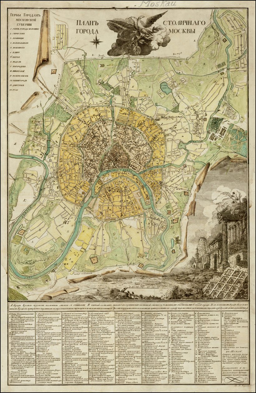 Plan de Moscou de 1789 par Ivan Marchenkov | Ivan Marchenkov
