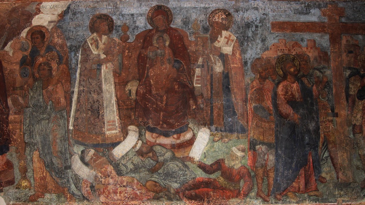 Fresque dans la cathédrale de Notre-Dame du Signe, Novgorod, début du 18e siècle - Ivan Yakovlevich Bakhmatov