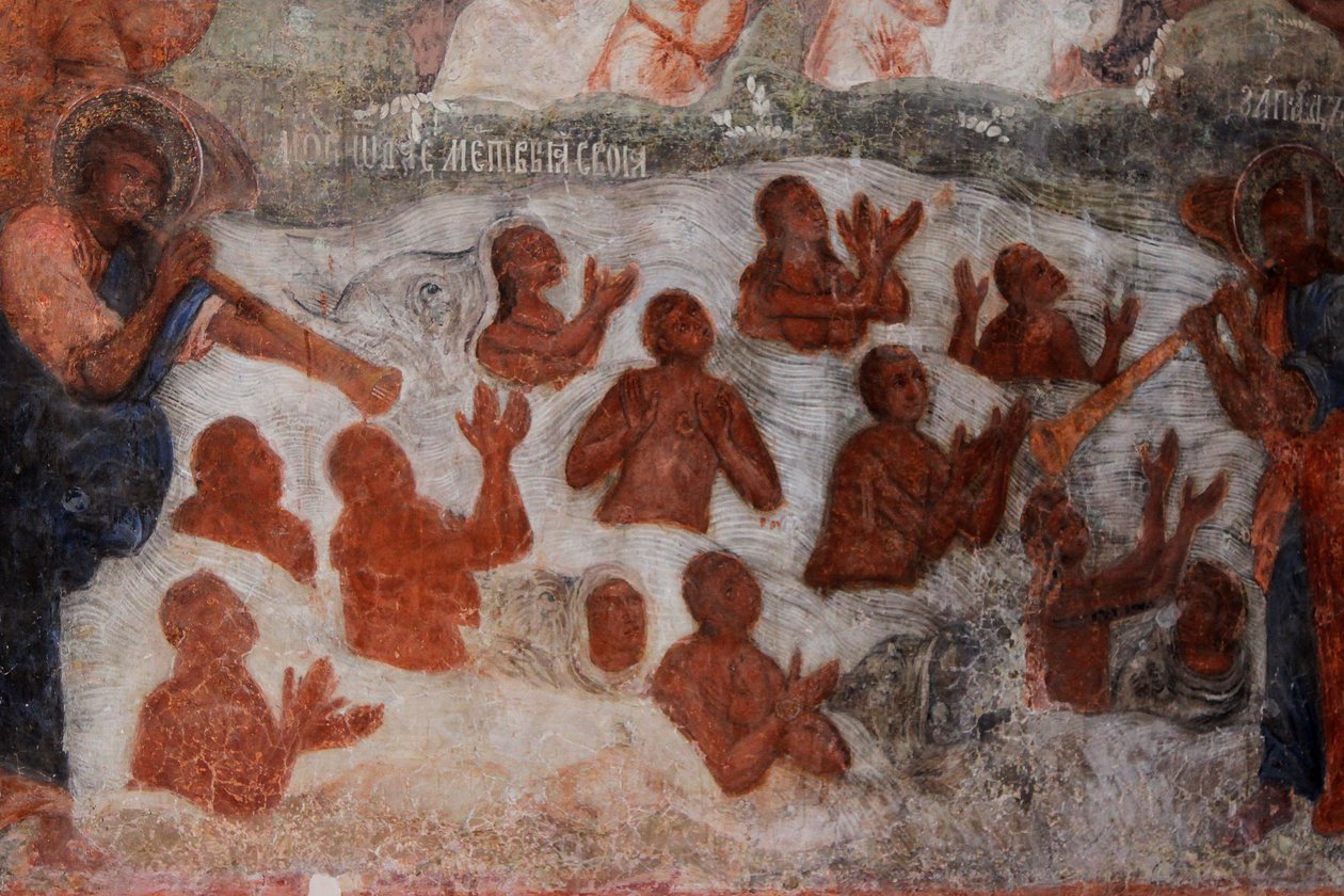 Fresque dans la Cathédrale de Notre-Dame du Signe, Novgorod, début du XVIIIe siècle - Ivan Yakovlevich Bakhmatov