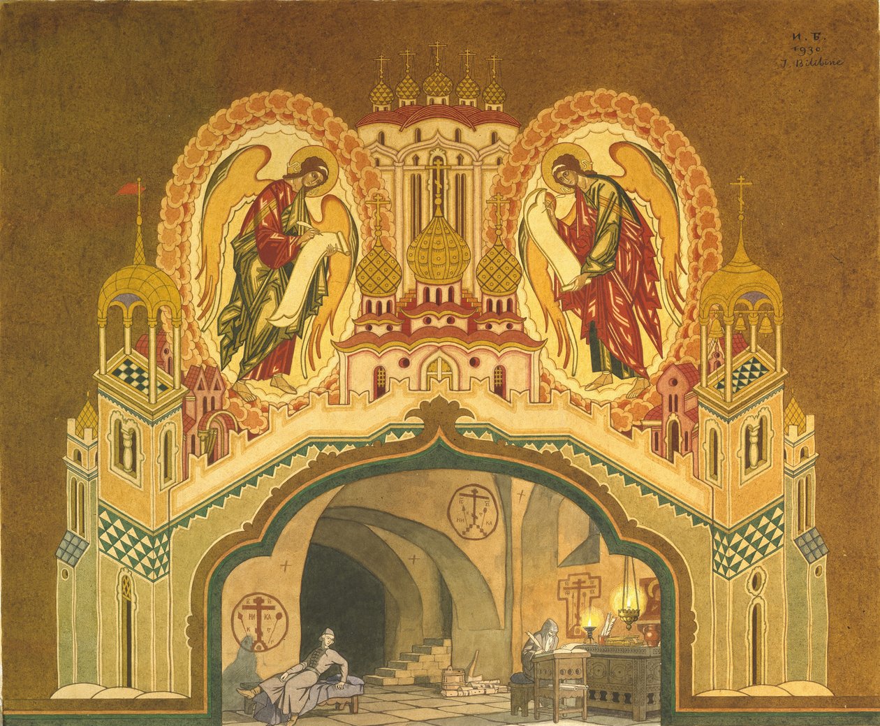 Monastère de Chudov. Décor de scène pour l