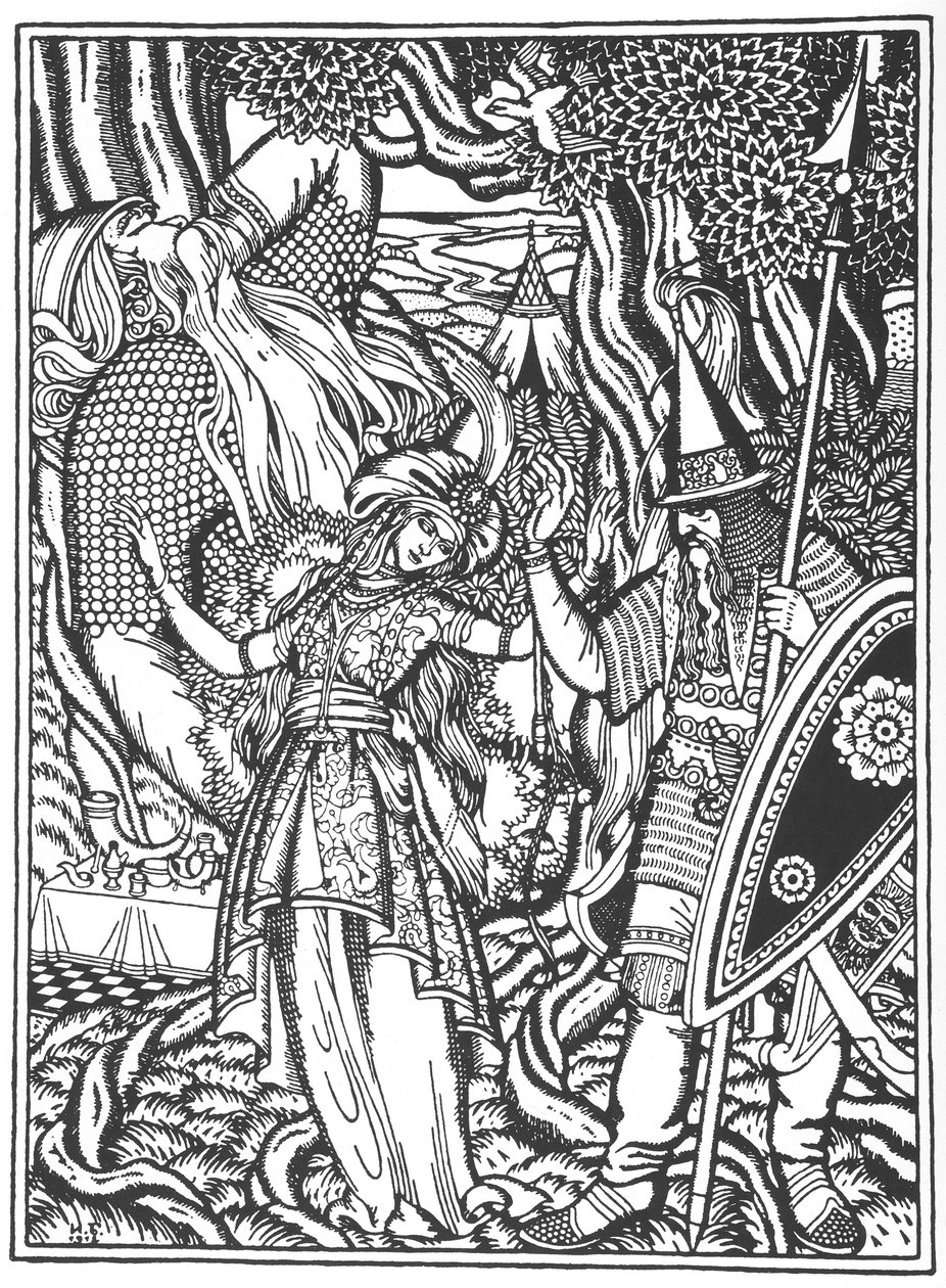 Ilya Muromets et la femme de Svyatogor, 1912 - Ivan Yakovlevich Bilibin