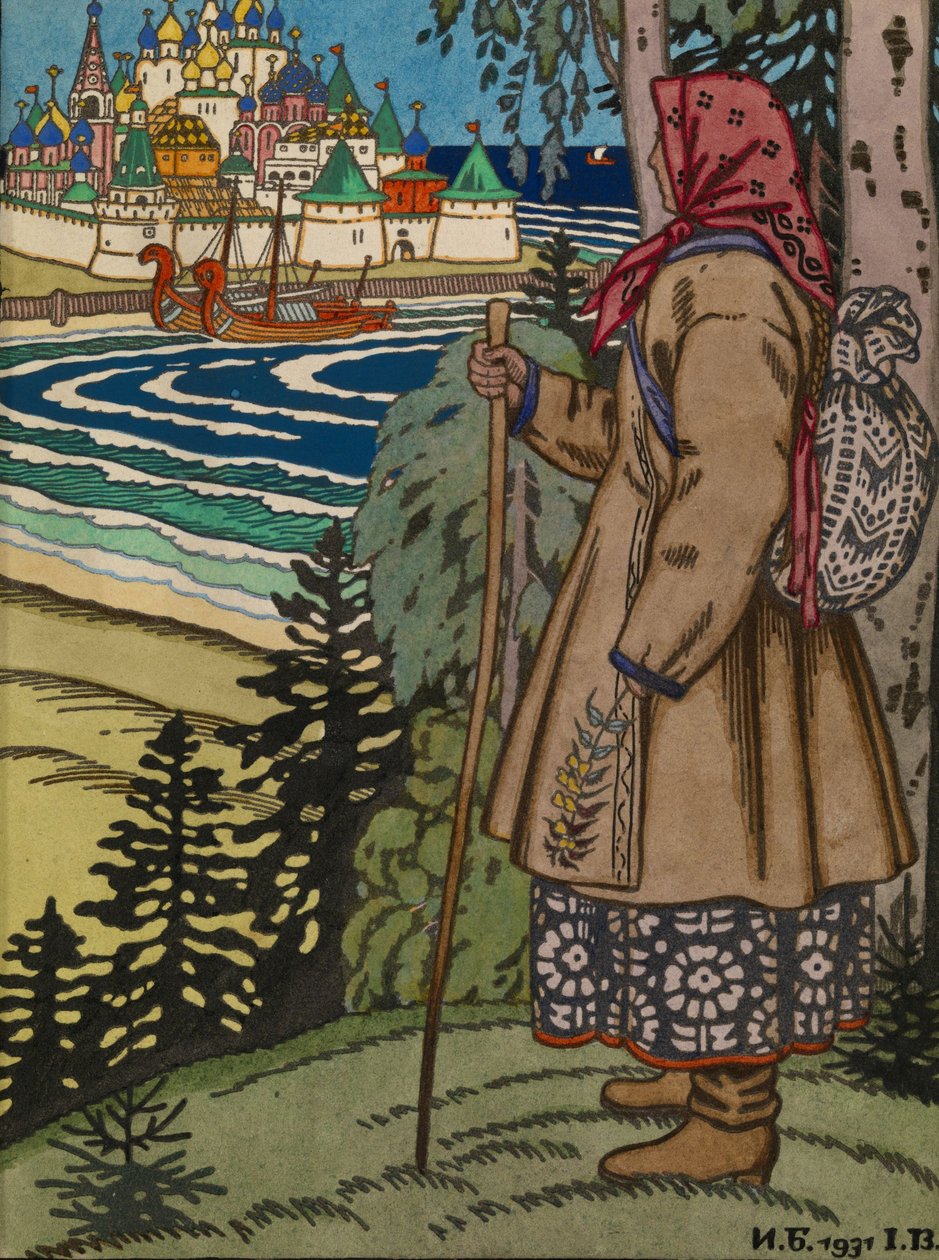 Fille paysanne. Illustration du livre Contes de l