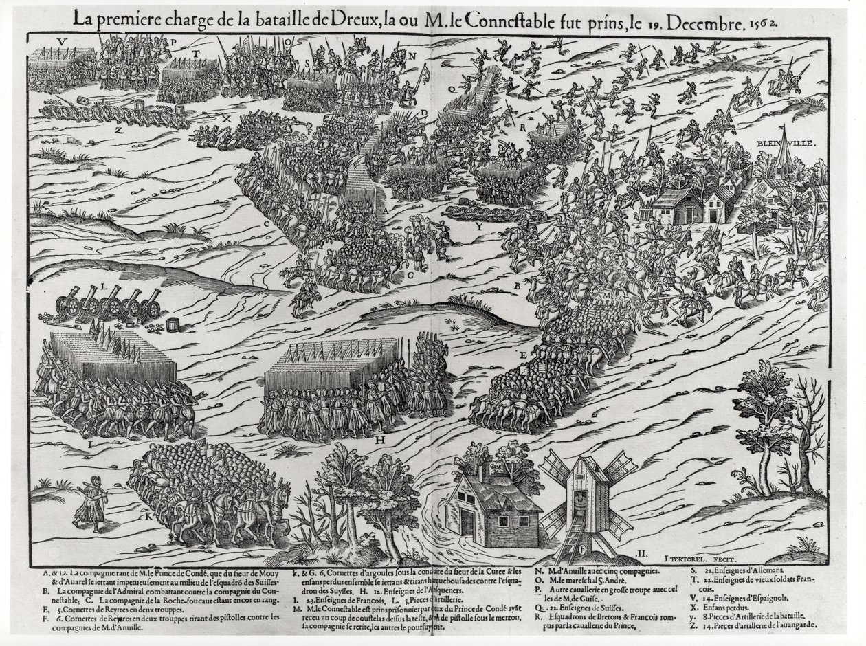La Bataille de Dreux, 19 décembre 1562 - J. J. and Tortorel, J. Perrissin
