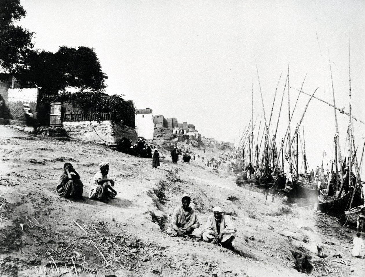 Village sur le Nil, vers 1880 - J. Pascal Sebah
