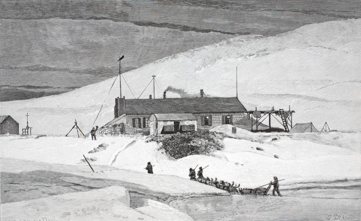 Fort Conger, Terre de Frinnell, 20 mai 1883, pub. Londres 1886 - J. Steeple Davis