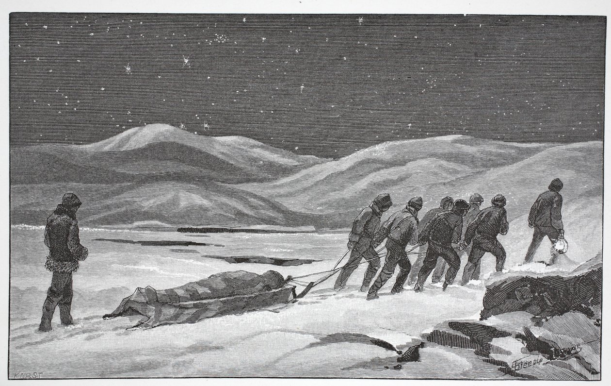 Notre premier enterrement, 20 janvier 1884, publié à Londres en 1886 - J. Steeple Davis
