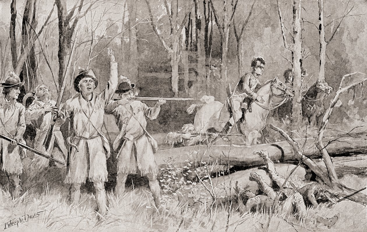 La bataille de Fallen Timbers, 20 août 1794, la bataille finale de la guerre indienne du Nord-Ouest, tiré de L