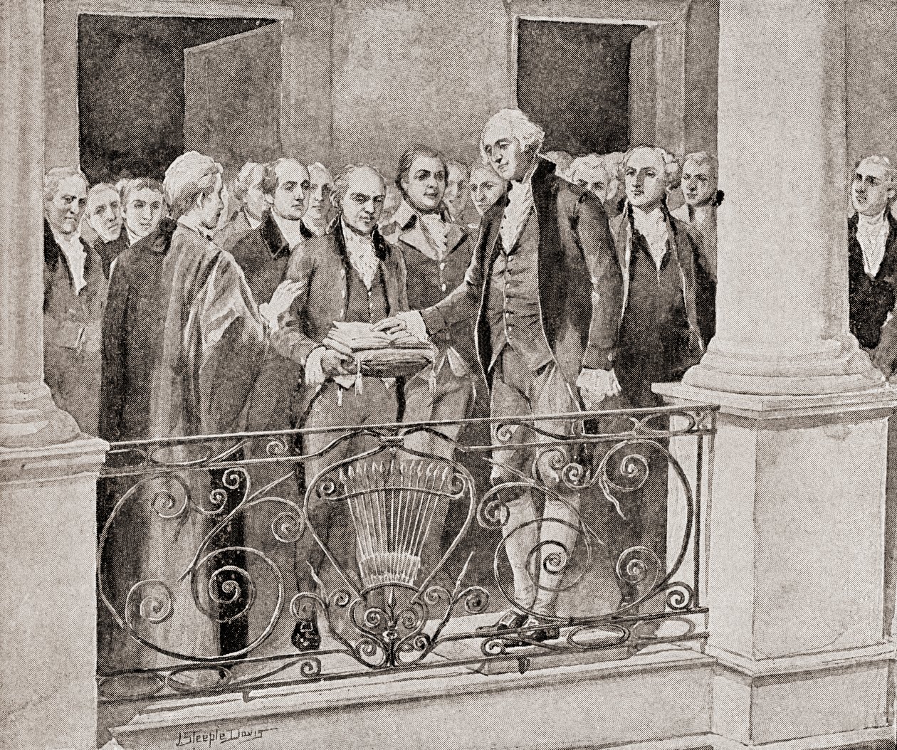 La première inauguration de George Washington, 30 avril 1789, tiré de L