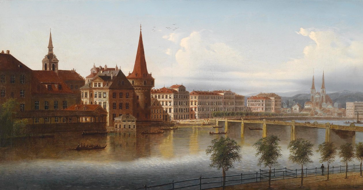 Vue de Lucerne, Suisse - J. Wilhelm Jankowsky