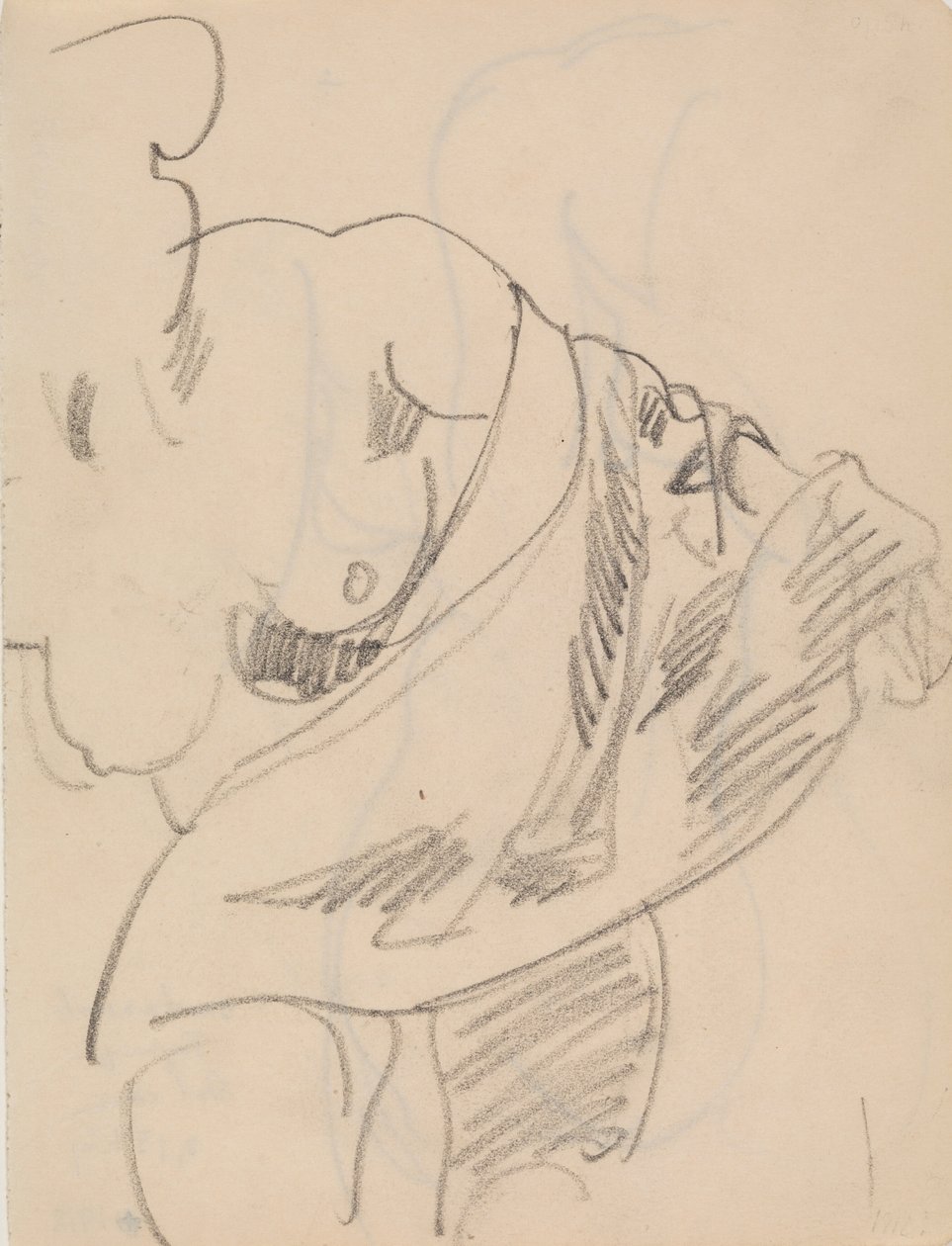Femme nue avec draperie - J.A. Jerichau