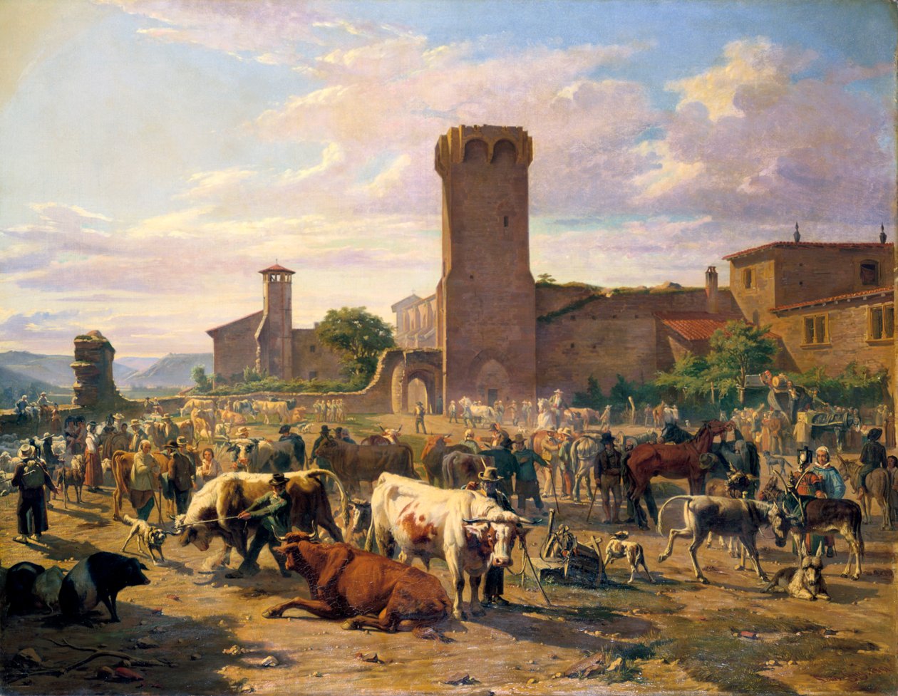 Marché aux bestiaux à L