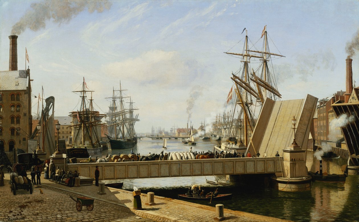 Vue de Copenhague avec le Knippelsbro, 1882 - J.E. Carl Rasmussen