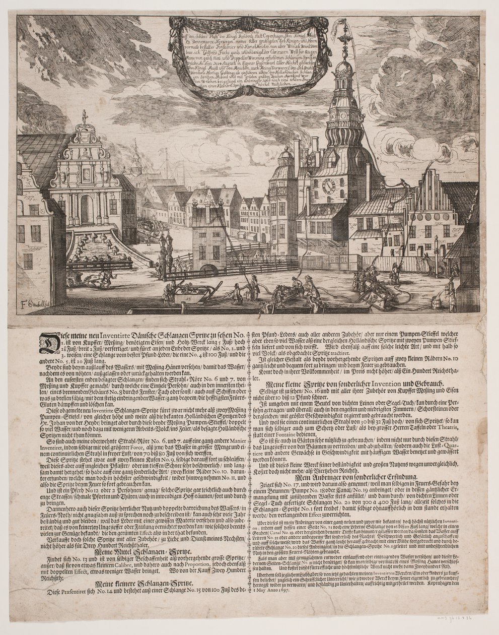 La place du château à Copenhague avec l