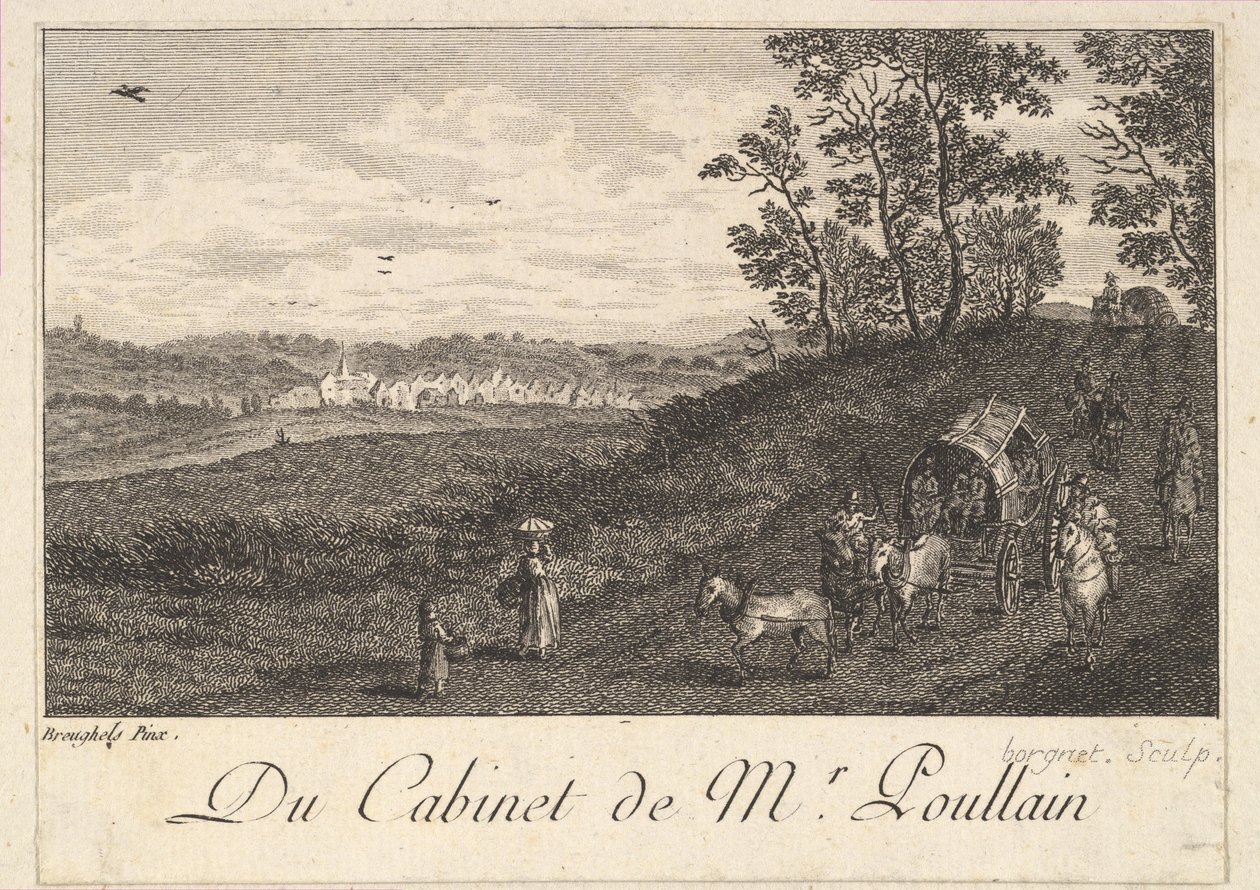 Paysage avec charrette d