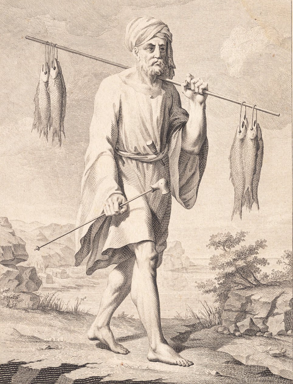Un pêcheur arabe - J.F. Clemens