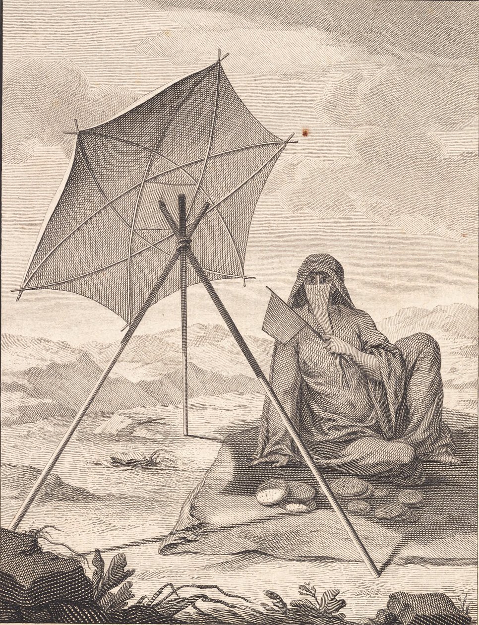 Une Femme Arabe Vend du Pain - J.F. Clemens