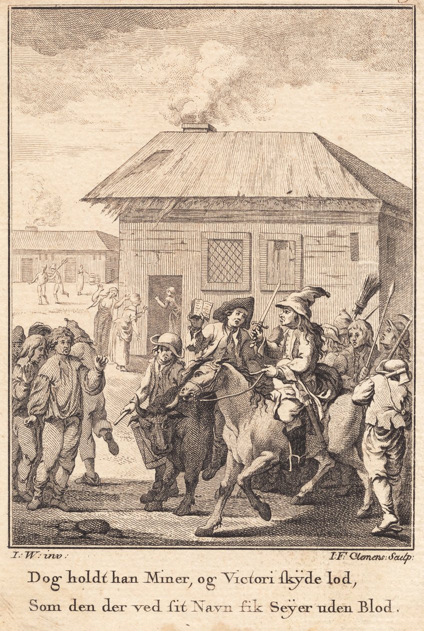 Fogeden à cheval, à la tête de l