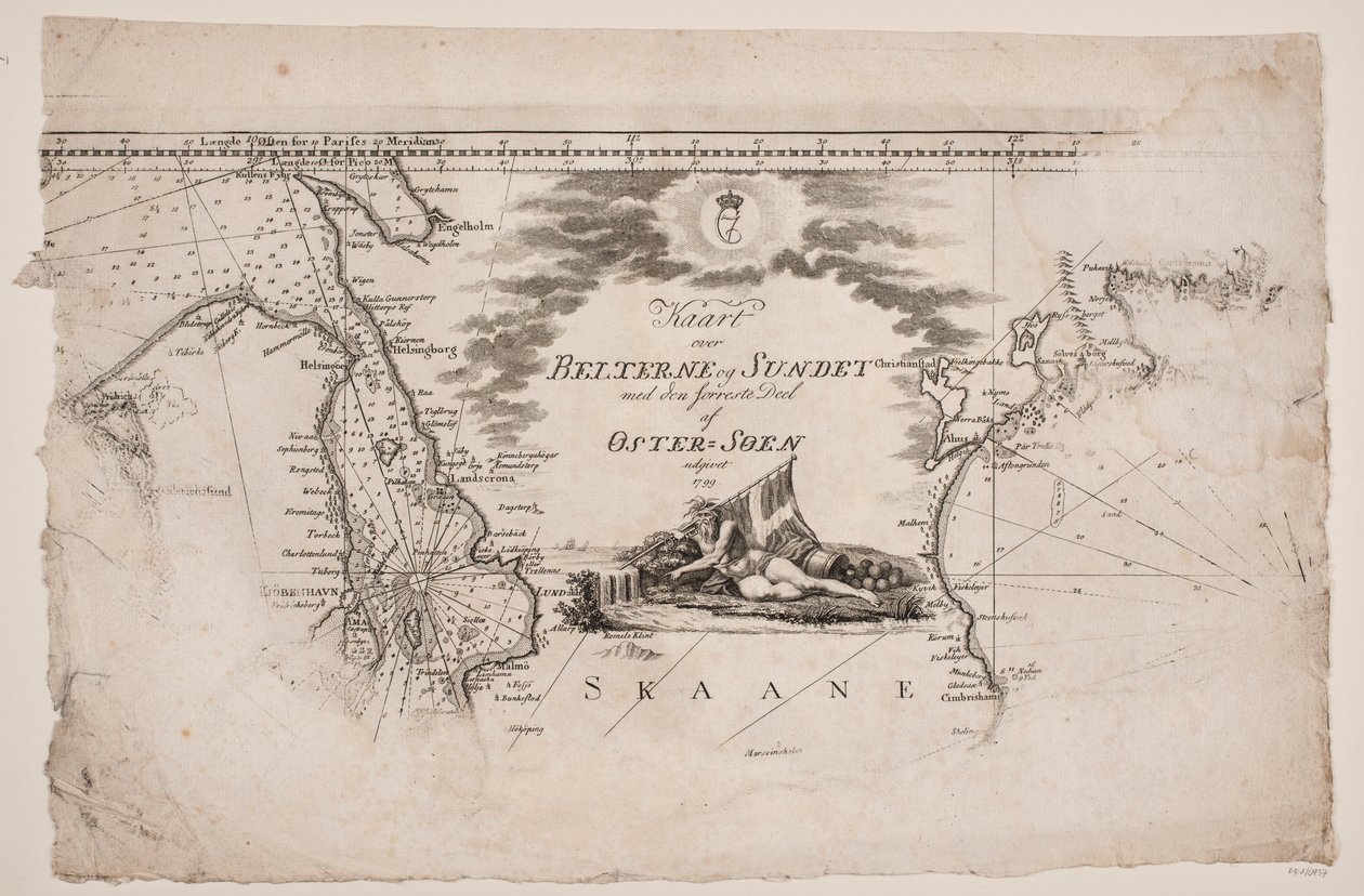 Carte des Détroits et du Sund - J.F. Clemens