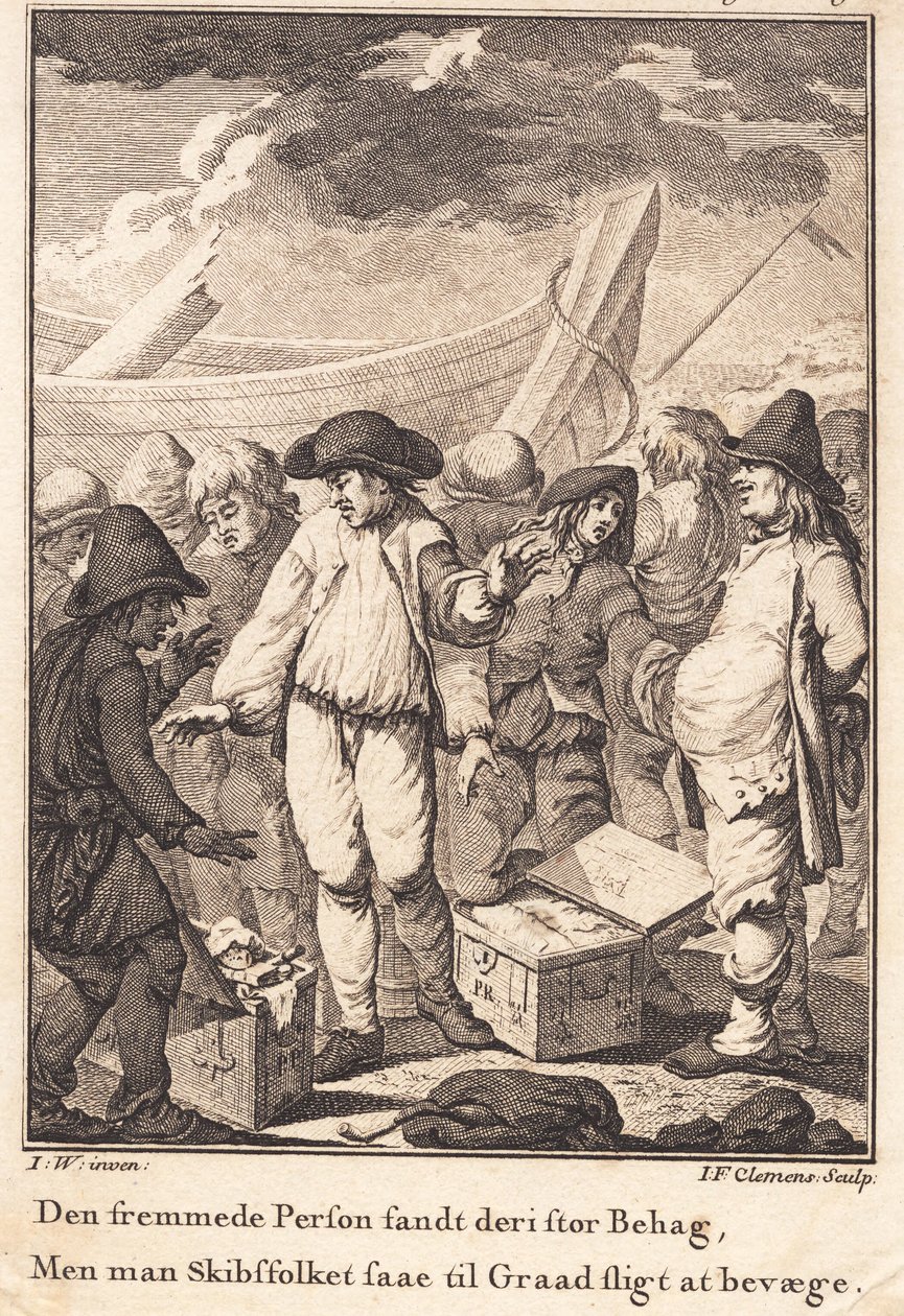 Peder Paars après le Naufrage sur Anholt - J.F. Clemens