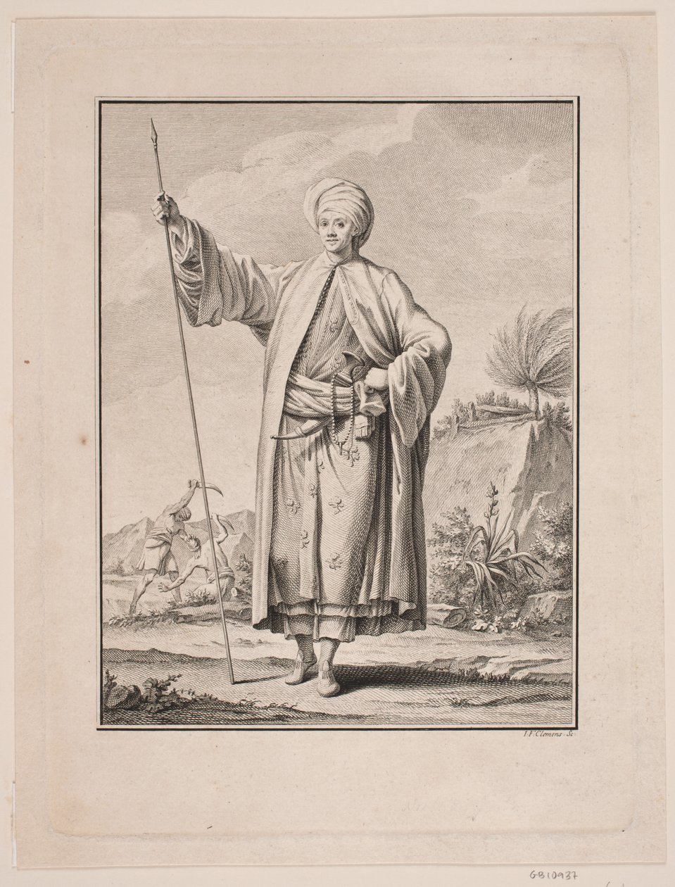Portrait de Carsten Niebuhr en costume arabe - J.F. Clemens